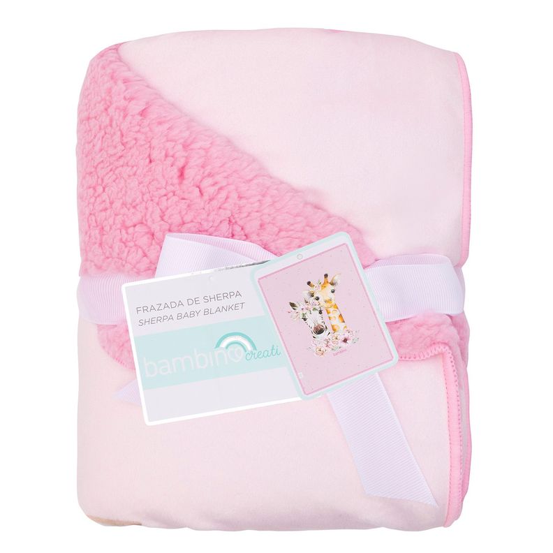 Frazada De Sherpa Fucsia Animales Niña-0