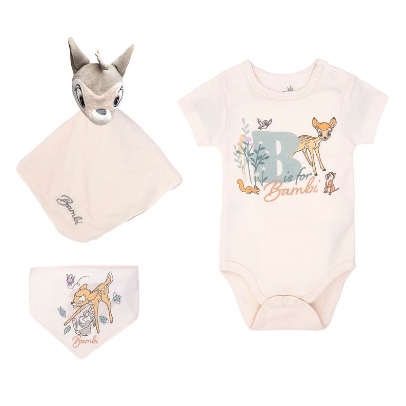 Set 3 Piezas Baby Gift Café Bambi Unisex 3 - 6 Meses-1