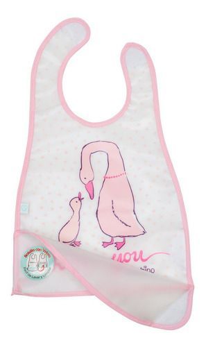 Babero De Alimentacion Bambino  Patos Blanco-2