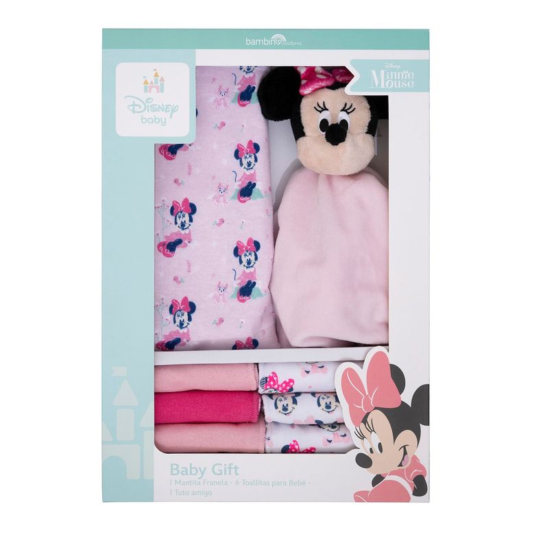 Set 8 Piezas Baby Gift Rosado Minnie Gato Niña-0