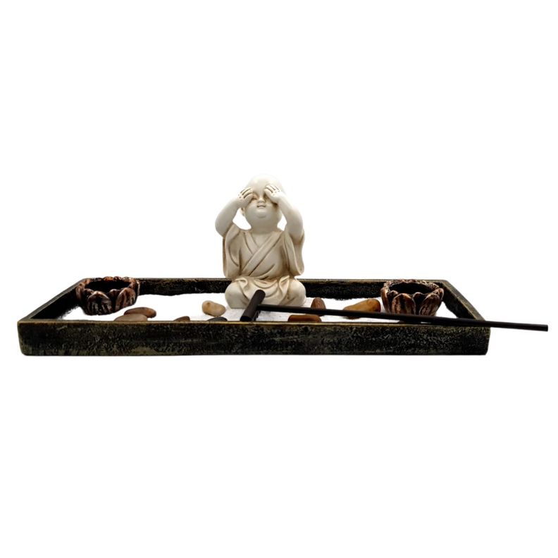 Buda Jardin Mini Zen Ciego Con Accesorio 32x12x11cm-0