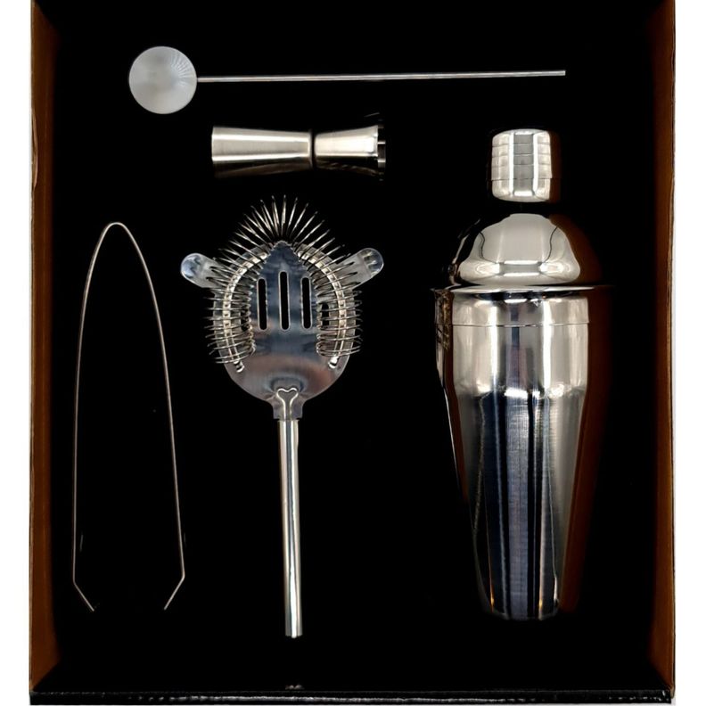 Coctelera pinzas batidor acero inox 21cm set 7pcs-2