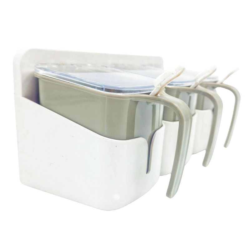 Especieros frascos condimentos 3 pcs con cuchara g-0