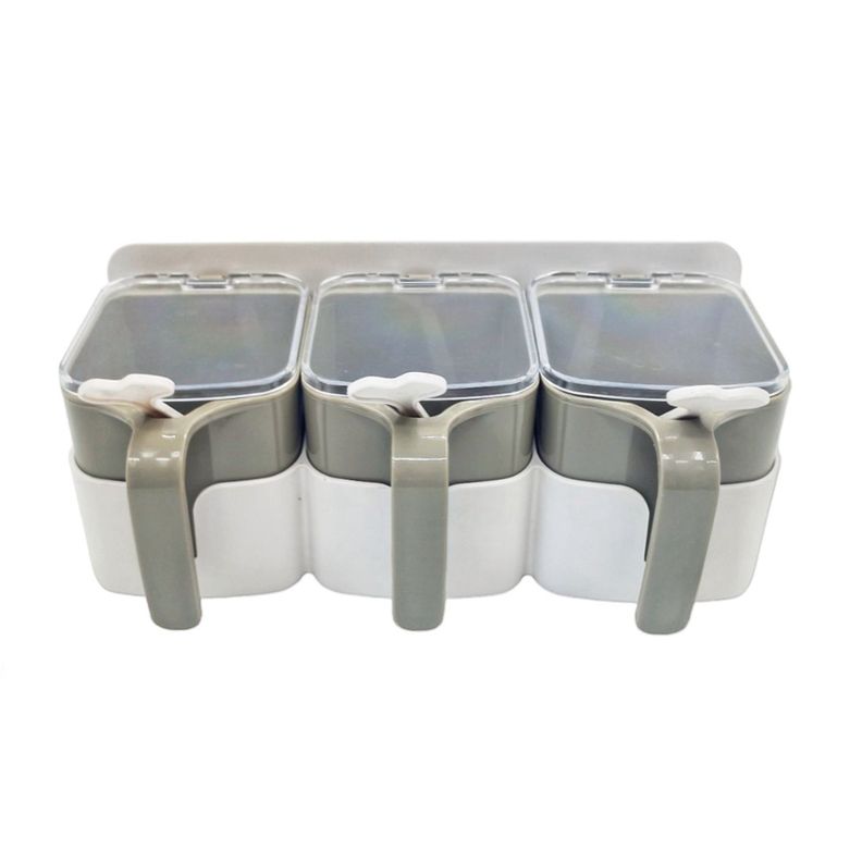 Especieros frascos condimentos 3 pcs con cuchara g-1