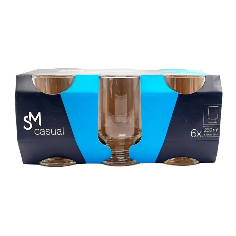 Vasos Set 6 Piezas Shop 260Ml Vidrio 6X6X11Cm-2