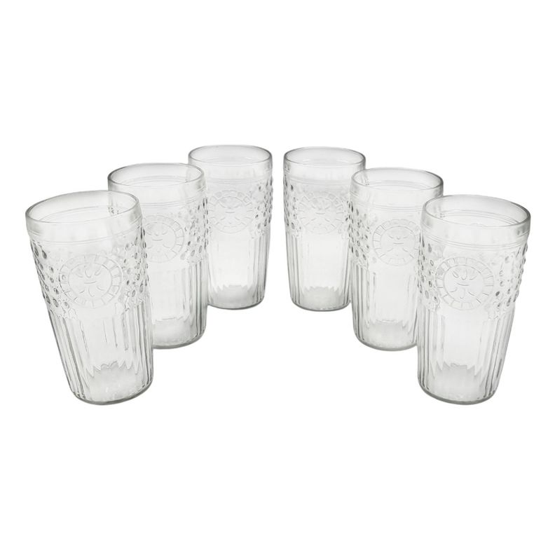 Set Vasos 6 Piezas Vidrio 7X14Cm Alto 350Ml-1