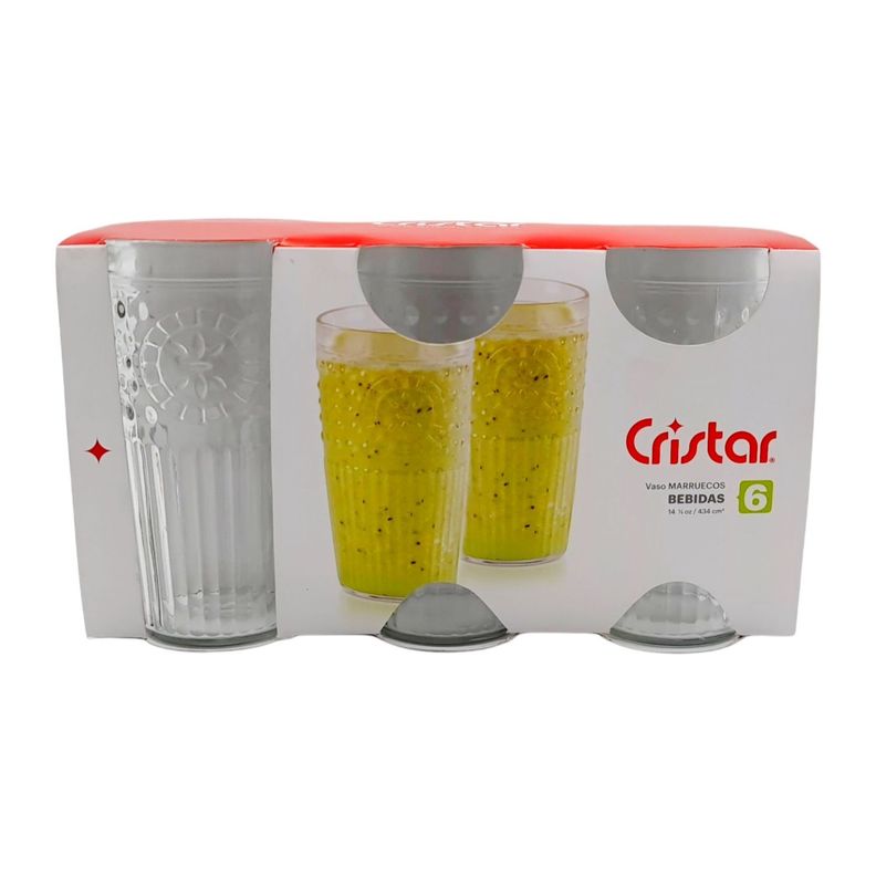 Set Vasos 6 Piezas Vidrio 7X14Cm Alto 350Ml-2