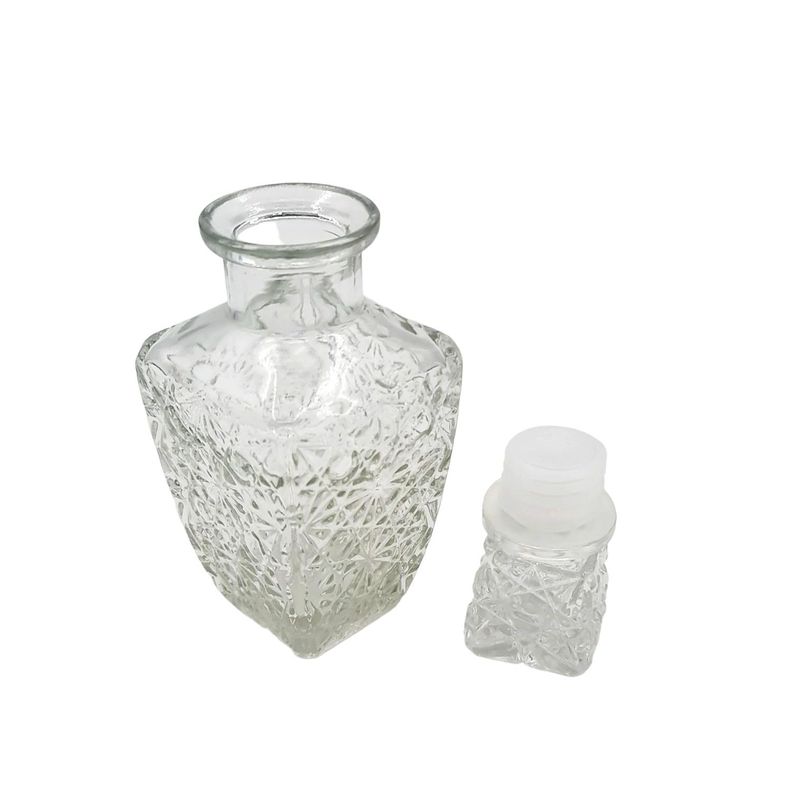 Botella Vidrio Vodka Whisky 250ml 17cm Alto Rectangular-1