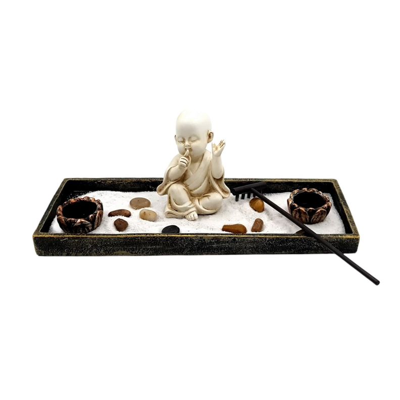 Buda Jardin Mini Zen Mudo Con Accesorio 31x12x11cm-0