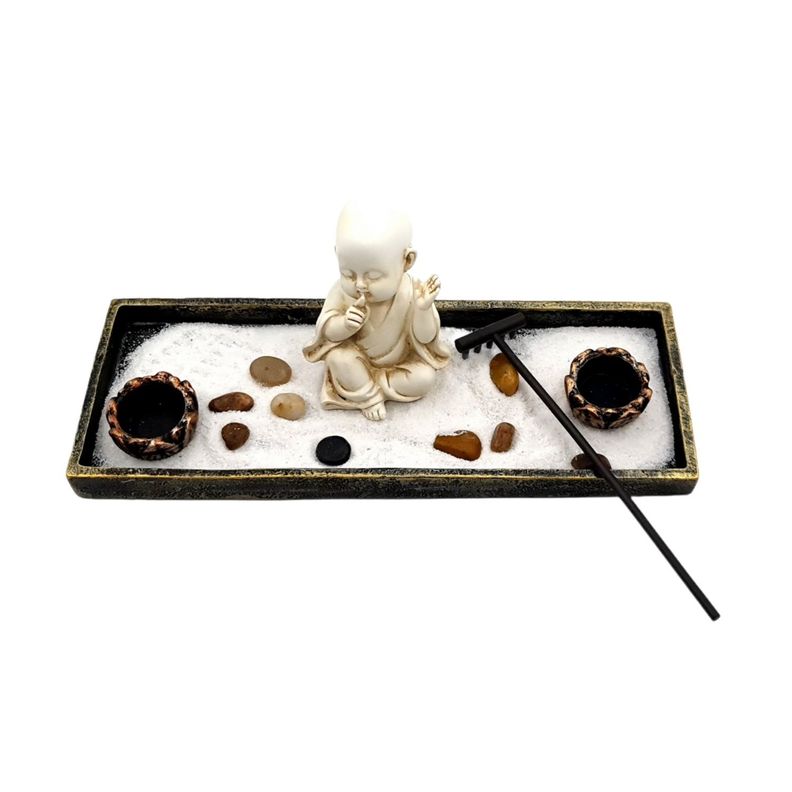 Buda Jardin Mini Zen Mudo Con Accesorio 31x12x11cm-1