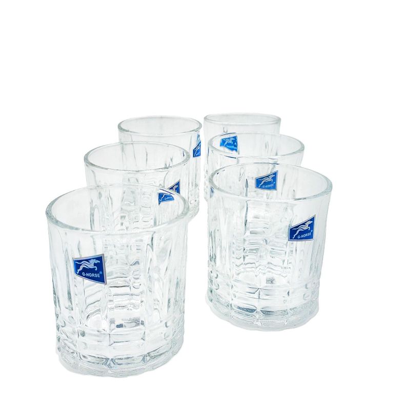 Set Vasos Whisky 6 Pcs Vidrio 8X9Cm Alto 320Ml-2