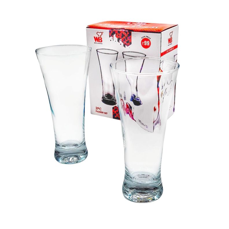 Vasos Garza Vidrio Set 2 Pza 300Ml 8X17Cm-1