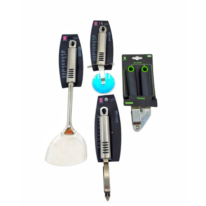 Kit De Utensilios De Cocina Set 4 Pzs Acero Inoxidable-1