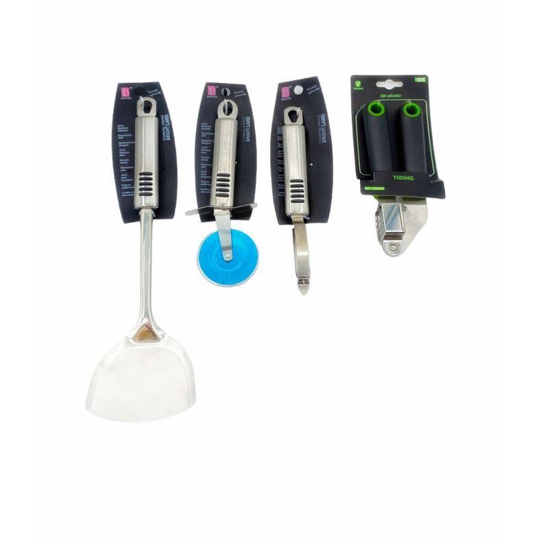 Kit De Utensilios De Cocina Set 4 Pzs Acero Inoxidable-3