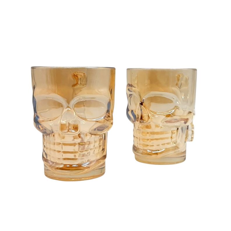 Vasos Cerveceros Set 2 Shop 540ml Calavera Dorado-2
