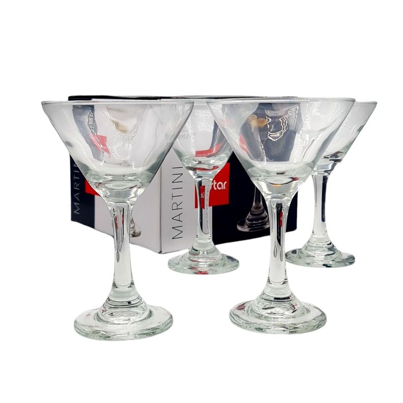 Copa set 4 pza martini vidrio 274ml 11x11x16cm-0