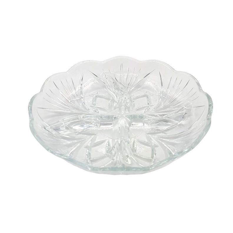 Plato fuente cocktail vidrio 18X18X4Cm-0