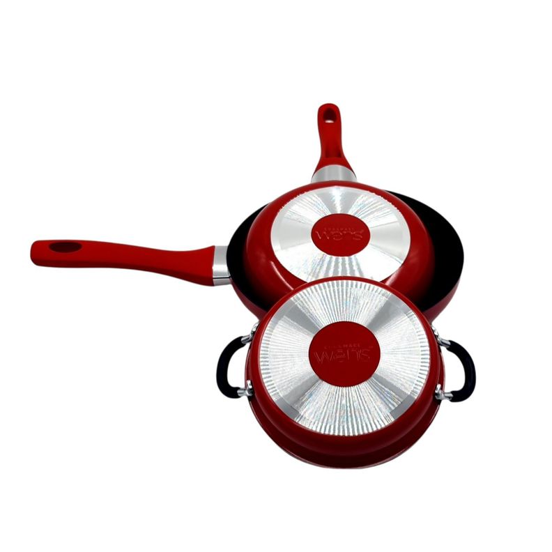 Paila  17cm con 2 sartenes 20cm 24cm antiadherente-1