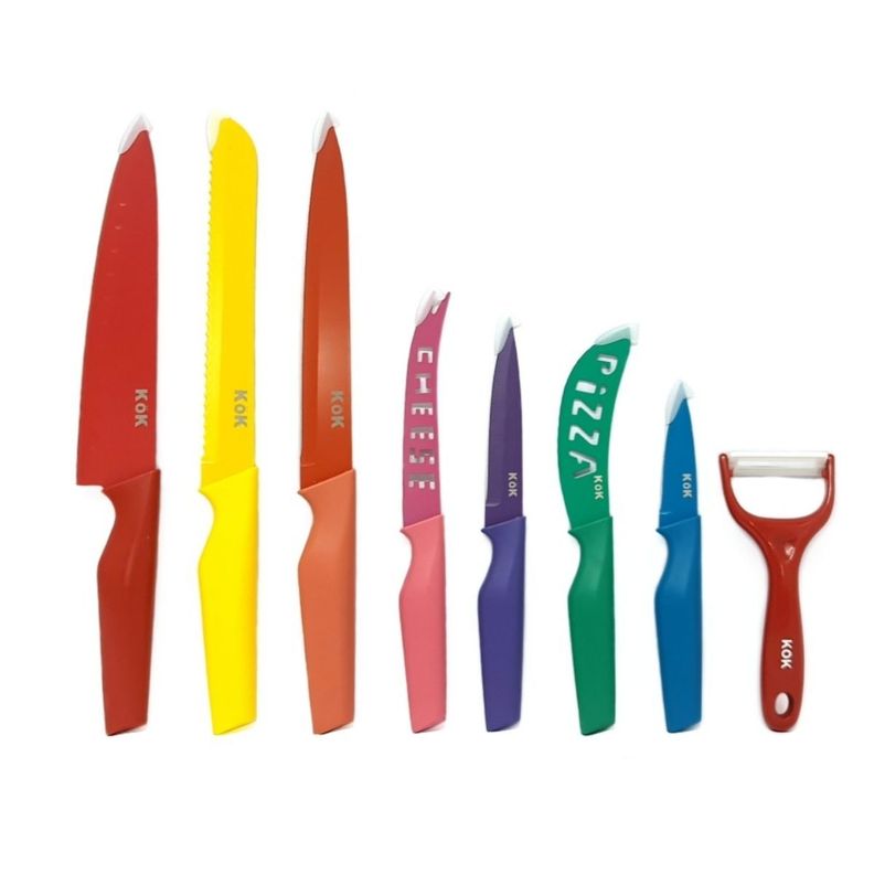 Set Cuchillos Cocina Chef 8 Pcs 33Cm Largo Inox-0