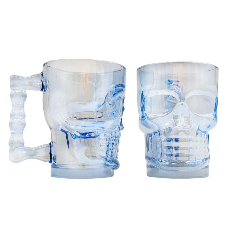 Vasos Cerveceros Set 2 Shop 540Ml Calavera Azul-0