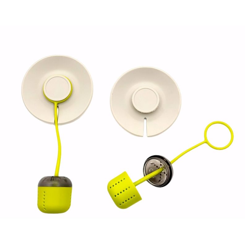 Infusor de te set 2 piezas con tapa silicona-1