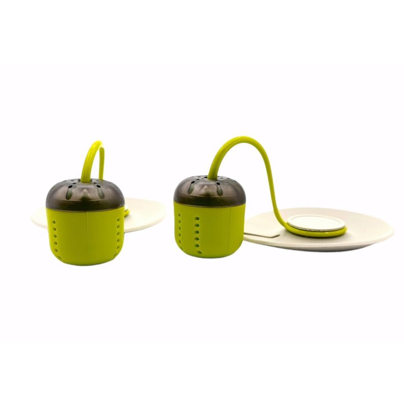 Infusor de te set 2 piezas con tapa silicona-2