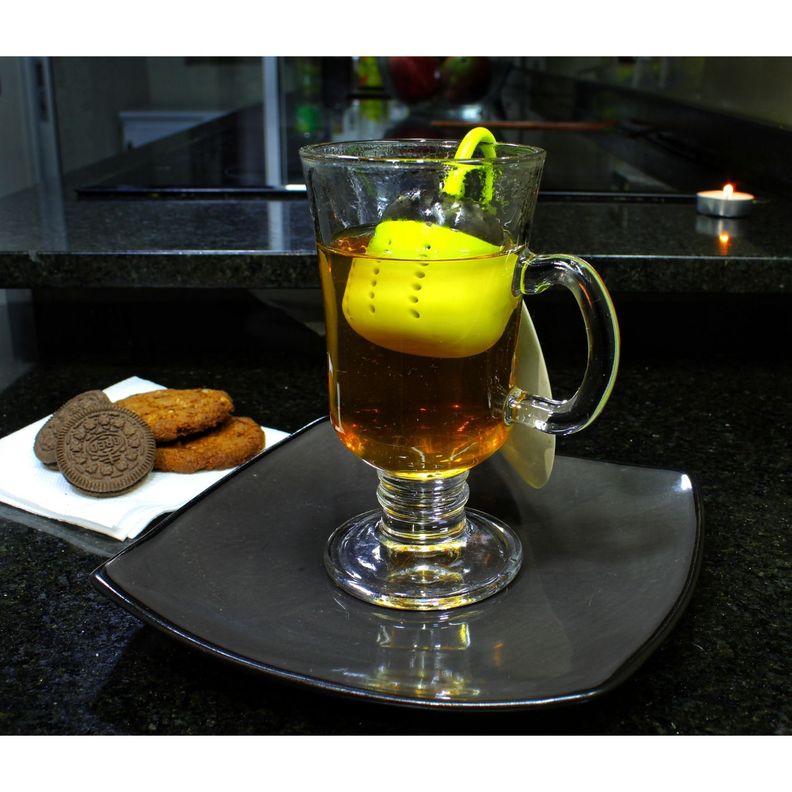 Infusor de te set 2 piezas con tapa silicona-4