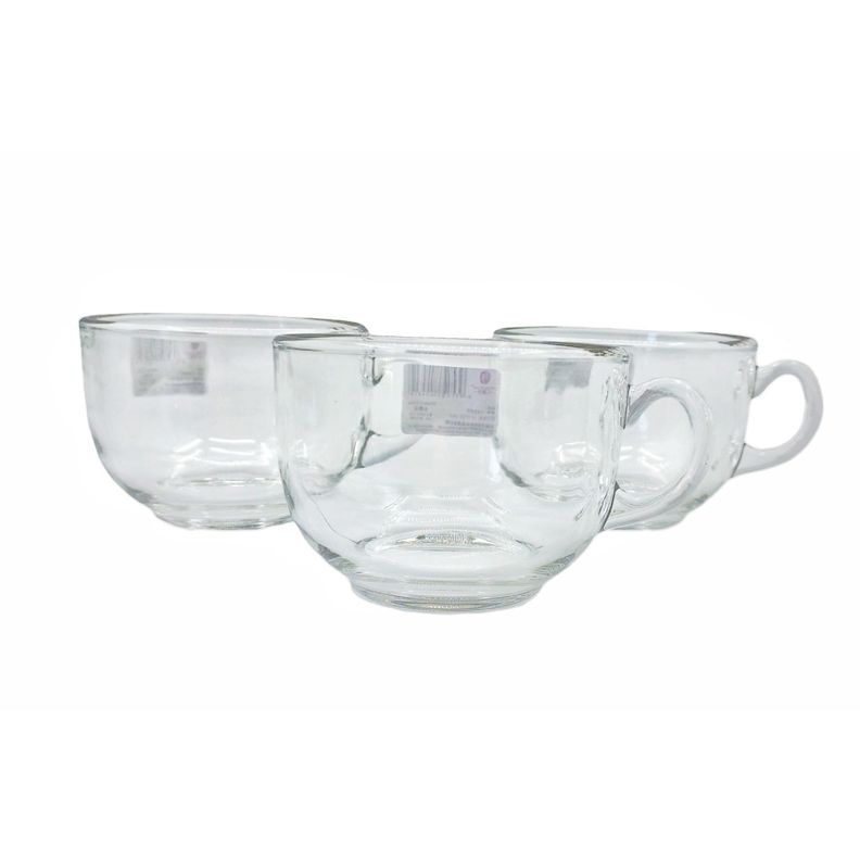Tazas vidrio café capuchinno set 3 pcs 205ml-0