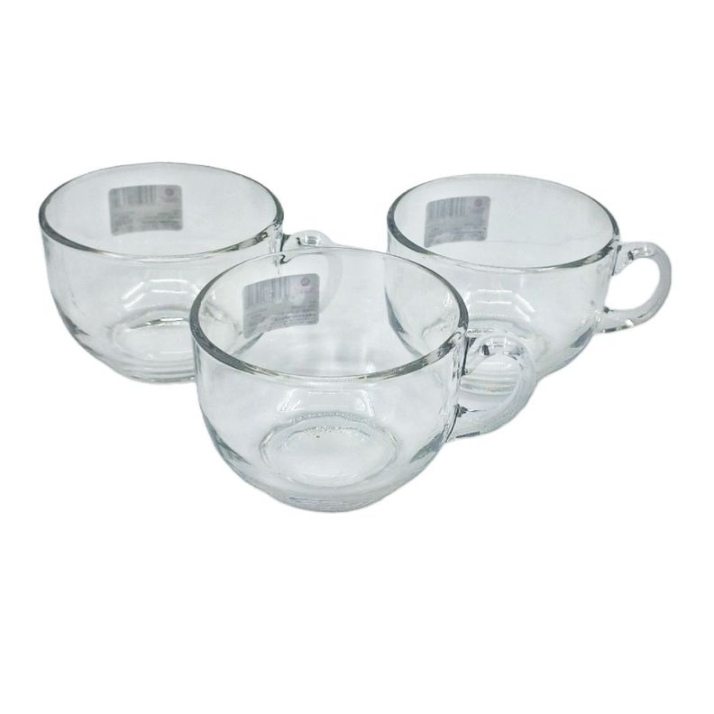 Tazas vidrio café capuchinno set 3 pcs 205ml-1