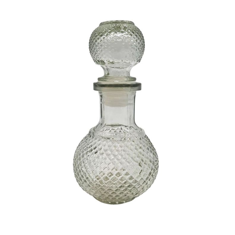 Botella Vidrio Vodka Whisky 250ml 17cm Alto Redonda-0