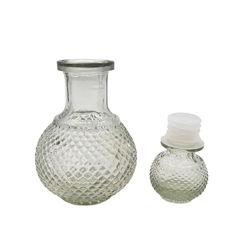 Botella Vidrio Vodka Whisky 250ml 17cm Alto Redonda-1