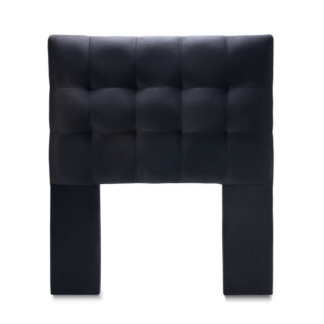 Respaldo 1,5 Plazas Felpa Negro Cp Alice
