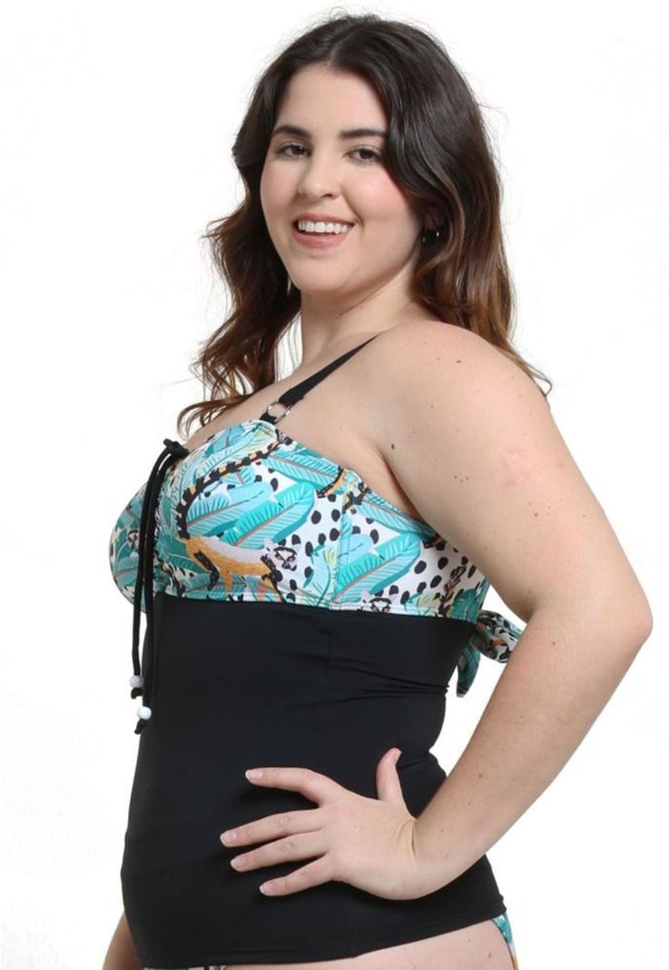 Tankini reductor estampado verde-2