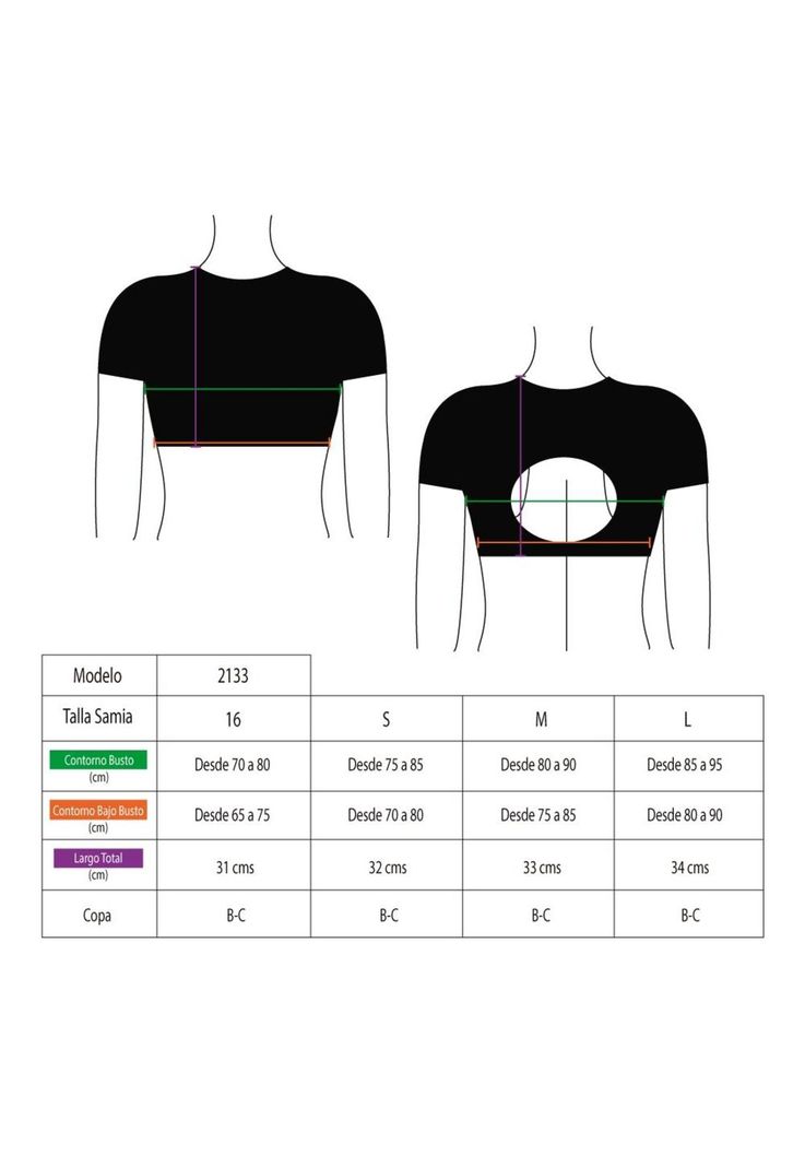 Bikini estilo crop top negro-3