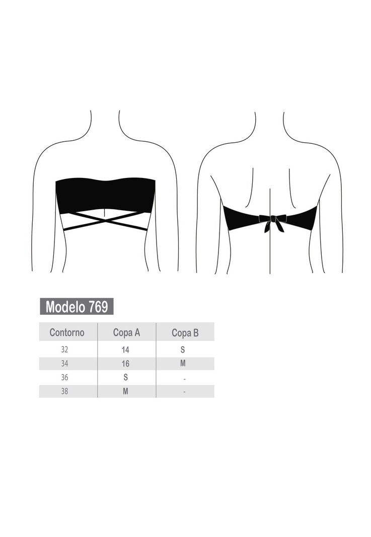 Bikini bandeau strapless estampado naranja-3