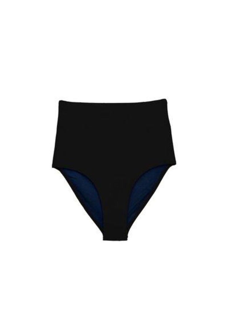 Bikini calzón tiro alto color negro-3