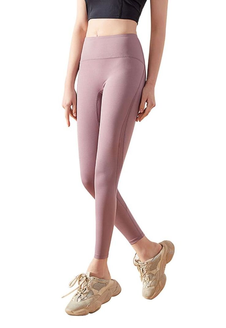 Calza corte con malla morado