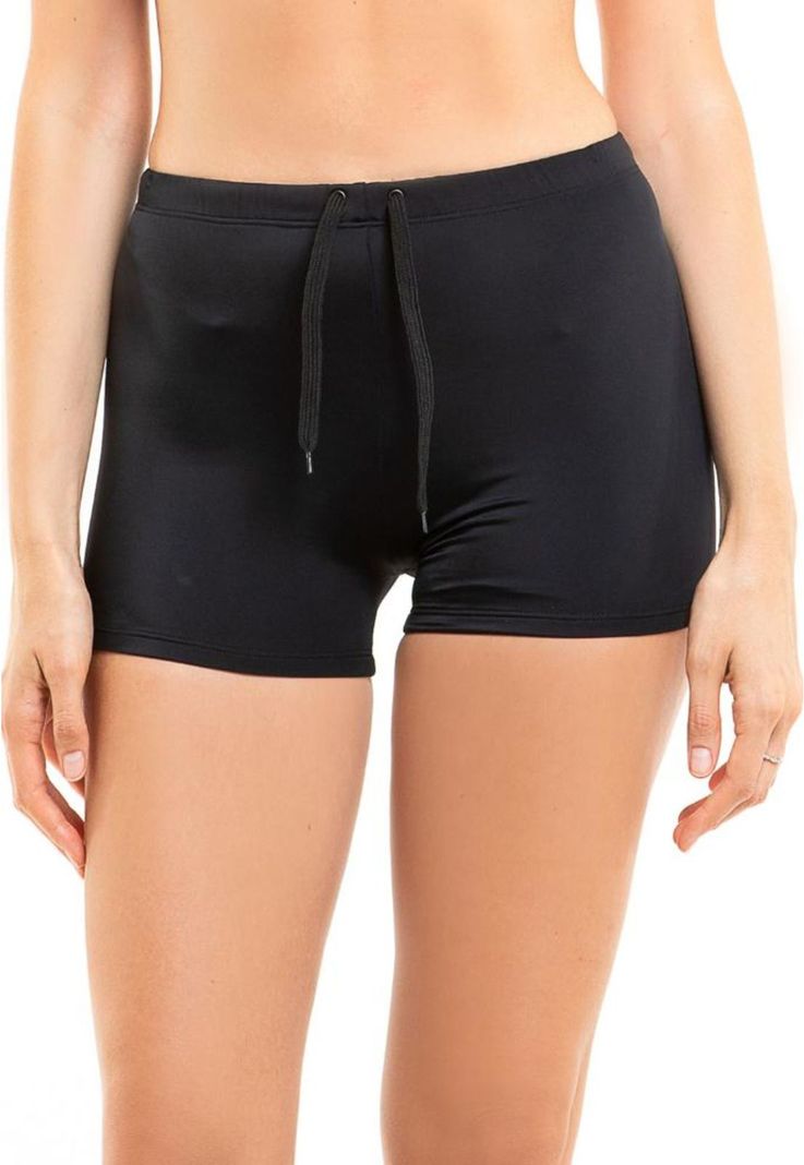 Bikini short de lycra color negro-0