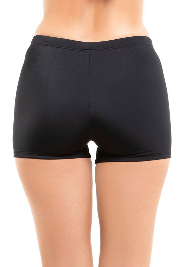 Bikini short de lycra color negro-1
