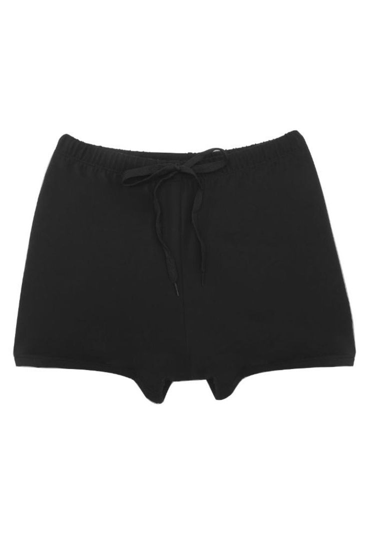 Bikini short de lycra color negro-2