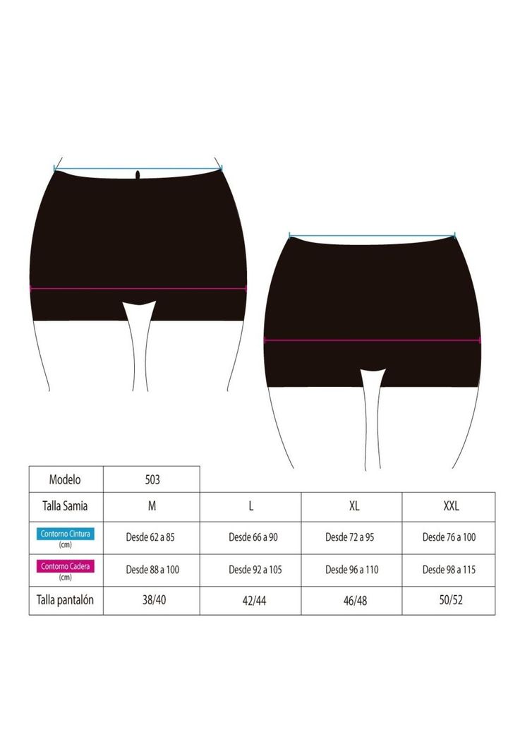 Bikini short de lycra color negro-4