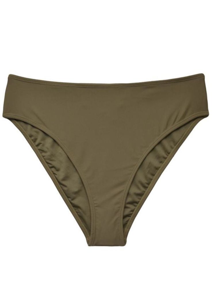 Bikini calzon tiro alto con abertura trasera color verde