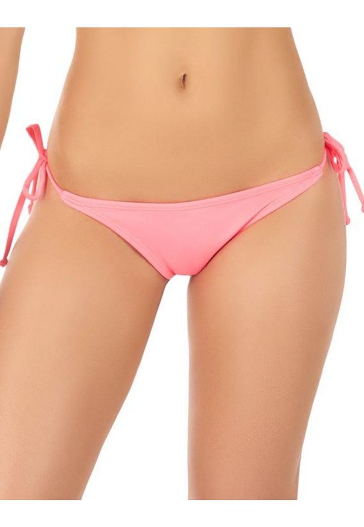 Bikini calzon colaless con amarras naranja