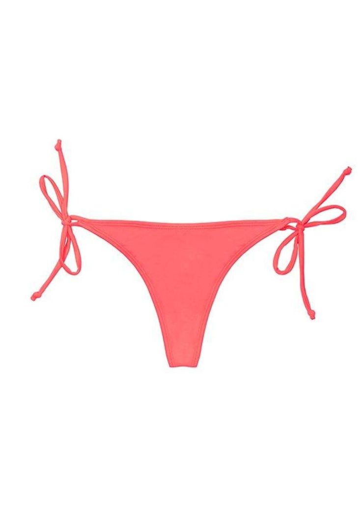 Bikini calzón colaless con amarras naranja-2