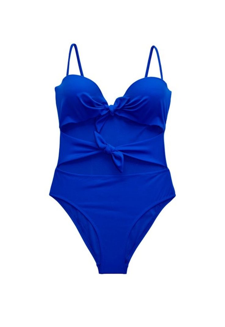 Trikini con doble nudo color azul-2