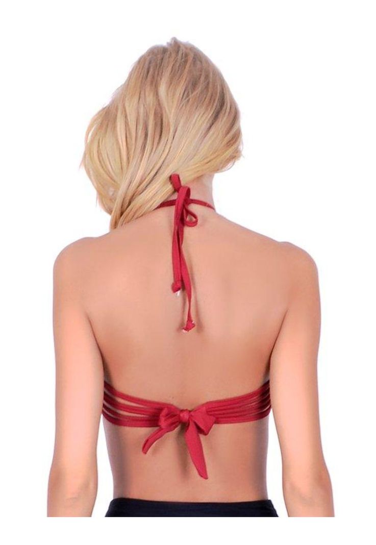 Bikini con transparencia rojo-1