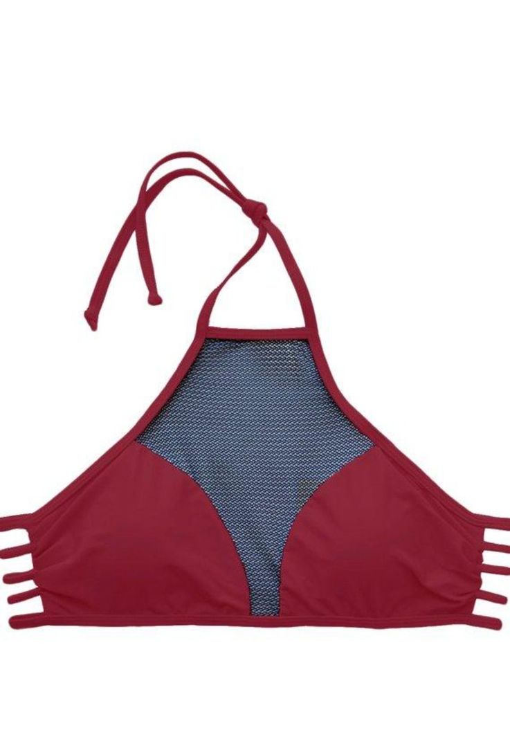 Bikini con transparencia rojo-2