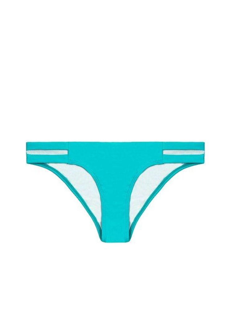 Bikini calzon con calados laterales turquesa