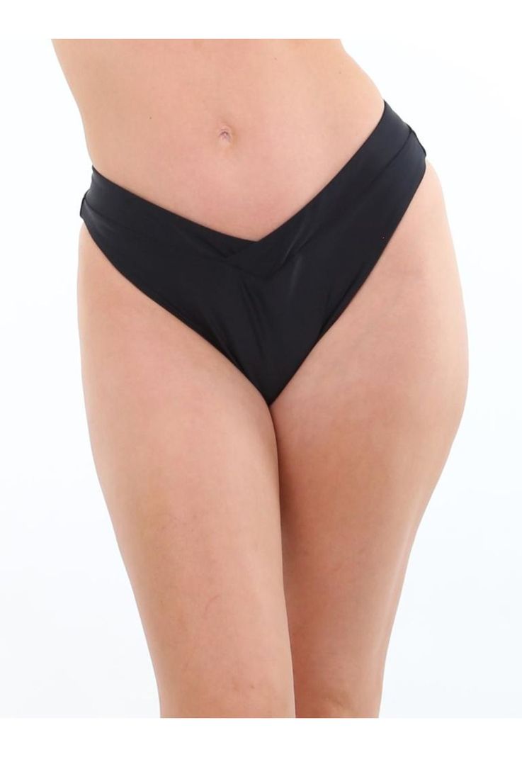 Bikini tanga en V negro-0