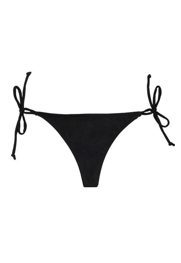 Bikini calzón colaless con amarras negro-2
